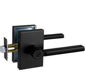 Mdc894-db-bk-2p Newbang New Bang Long Plate Bed And Bath Room Door Lever For Privacy
