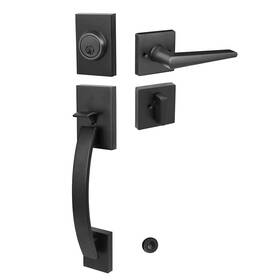 Mdhst2017db-br Newbang Matte Black Lever Handle For Single Front Door Heavy Duty Handleset