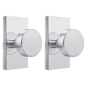 B0d81dtg9n Newlaking Polished Chrome Zinc Alloy Dummy Door Knob Round Non-locking 2-pack