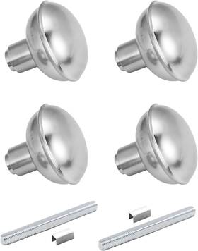 Newliplace 313090122188 2 Pack Brushed Nickel Door Knob Set - Spindle Old Style Knobs Replacement