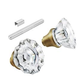 Newliplace 639395274200 1 Pack Glass Door Knobs Interior Mortise Lock Replacement Set With Spindle Vint