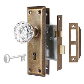 B0fv8995p9 Newliplace Mortise Lock Set For Interior Door Vintage Antique Brass Knobs