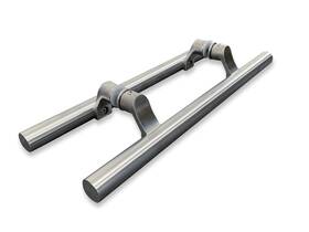 Nhn 570011100533 Post-mount Offset Double-sided Ladder Style Push-pull Stainless Door Handle F