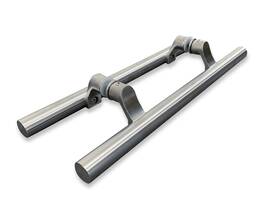 Nhn 570011100540 Post-mount Offset Double-sided Ladder Style Push-pull Stainless Door Handle F