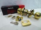C370b Nib Faultless Brass Latch Door Entrance Lock Cylindrical Knob Bright