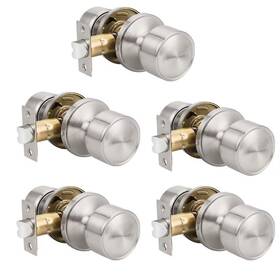 B0cbv1x28h Nizado 5 Pack Flat Passage Closet Door Knobs Interior In Satin Nickel
