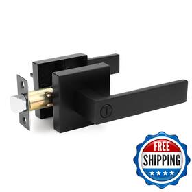 B0cfzg1sw9 Nizado 2 Pack Square Privacy Lever Door Handles Matte Black Bed/bath