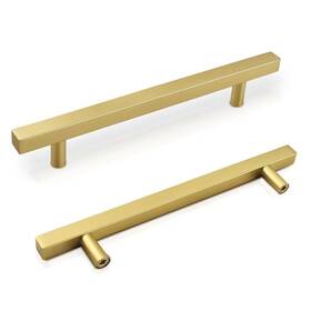 Dj16 Nizado 15 Pack 7 9/16 Inch Brass Dresser Handles Gold For Cabinet Brushed