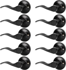 L-12061-bk-dml-10pack Nobwell 10 Pack Dummy Door Handle Lever Single Sided Matte Black