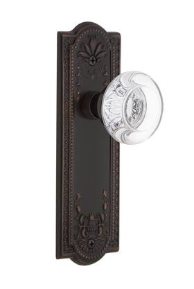 Nostalgic 640697003061 Warehouse Meadows Plate Passage Round Clear Crystal Glass Door Knob In Timele