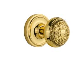 Nostalgic 640697011639 Warehouse Classic Rosette With Egg And Dart Round Door Knob