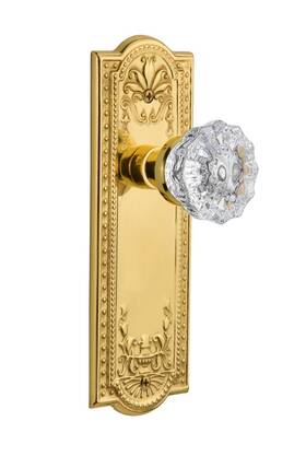 Nostalgic 640697027739 Warehouse Meadows Plate And Interior Crystal Door Knob