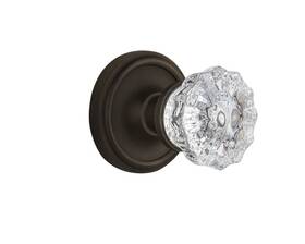 Nostalgic 640697047317 Warehouse Classic Rosette With Crystal Door Knob