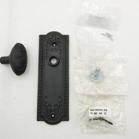 Nostalgic 640697051871 Warehouse Meadows Plate With Victorian Knob Oil-rubbed Bronze