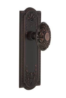 Nostalgic 640697051901 Warehouse Meadows Plate Single Dummy Victorian Door Knob In Timeless Bronze