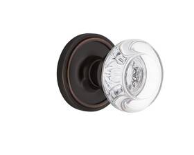 Nostalgic 640697084688 Warehouse Classic Rosette Round Clear Crystal Door Knob