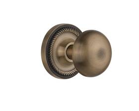 Nostalgic 640697096643 Warehouse 709664 Rope Rosette With New York Knob Passage - 2.75 Inch