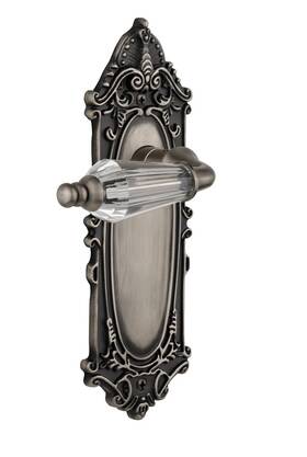 Nostalgic 640697099491 Warehouse Victorian Plate With Parlor Lever Passage - 2.75 Inch Antique Pewter