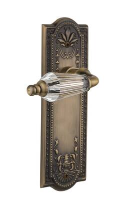 Nostalgic 640697143811 Warehouse Meadows Plate With Parlor Lever Privacy - 2.375 Inch Antiqu