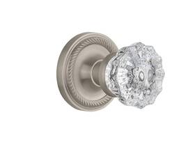 Nostalgic 640697176116 Warehouse Rope Rosette With Crystal Door Knob