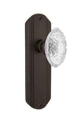 Nostalgic 640697553283 Warehouse 755328 Double Dummy Deco Plate With Crystal Victorian Knob Surface