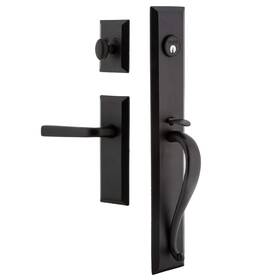 657804 Nostalgic 640697578040 Ageless Iron One-piece Handleset With A Grip Keep Plate And Lance