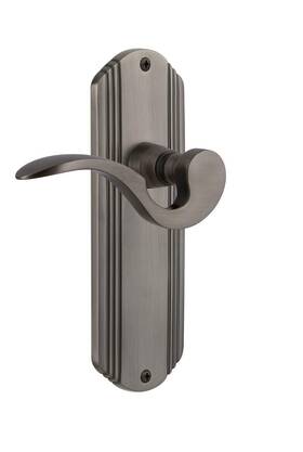 Nostalgic 640697626215 Warehouse Deco Plate Double Dummy Manor Lever In Antique Pewter
