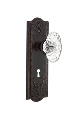 700697 Nostalgic Warehouse Meadows Plate With Keyhole Single Dummy Oval Fluted Cryst