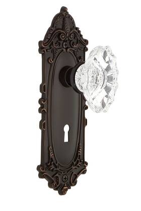 700750 Nostalgic Warehouse Victorian Plate With Keyhole Chateau Knob Single Dummy