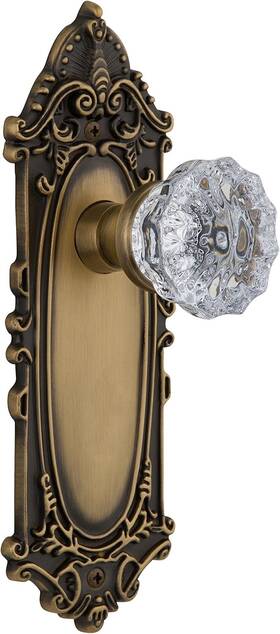 702105 Nostalgic Warehouse Victorian Crystal Door Knob Passage Oil-rubbed Bronze