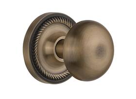 702581 Nostalgic Warehouse Rope Rosette With New York Knob Passage - 2.375 Inch Antique Brass