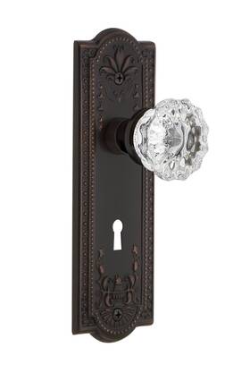 Mortise-2.25 Nostalgic 703867 Warehouse Meadows Plate And Interior Crystal Door Knob In