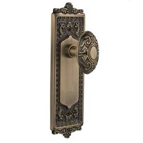 704596 Nostalgic Warehouse Egg And Dart Plate Victorian Knob Passage 2.375 Inch Antique Brass