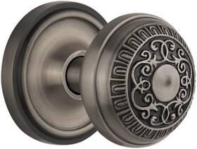 704734 Nostalgic Warehouse Classic Rosette With Egg And Dart Round Door Knob
