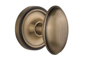 704766 Nostalgic Warehouse Classic Rosette With Homestead Door Knob Single Dummy Ant