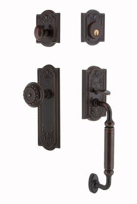 708240 Nostalgic Warehouse Meadows C Grip Entry Set Backset - 2.375 Inch Timele