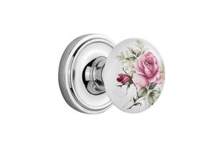 710978 Nostalgic Warehouse Single Dummy Bright Chrome Classic Rosette With Rose Porce