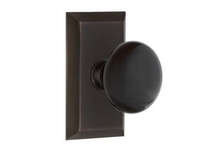 717726 Nostalgic Warehouse Studio Plate With Black Porcelain Knob Privacy - 2.75 Inch Timeless B 717726 Nostalgic Warehouse Studio Plate With Black Porcelain Knob Privacy - 2.75 Inch Timeless B