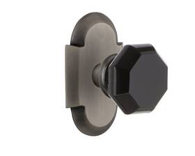 722198 Nostalgic Warehouse Cottage Plate Single Dummy Waldorf Black Door Knob