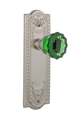 724584 Nostalgic Warehouse Meadows Plate Privacy Crystal Emerald Glass Door K