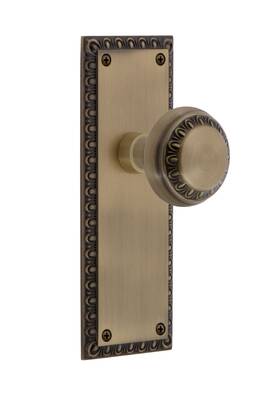 741623 Nostalgic Warehouse Neoclassical Plate With Knob In Antique Brass
