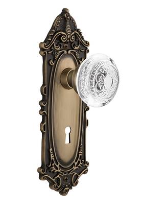 751689 Nostalgic Warehouse Victorian Plate With Crystal Egg And Dart Knob Interior