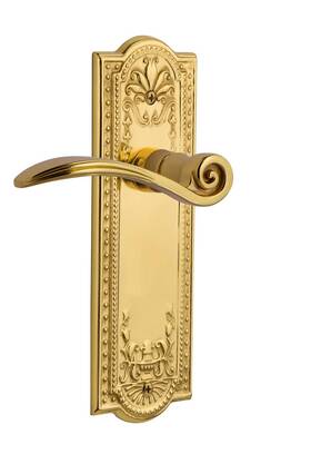 764292 Nostalgic Warehouse Meadows Plate Single Dummy Swan Lever In Unlacquered Brass