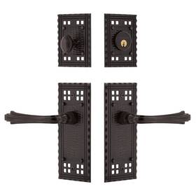 783967 Nostalgic Warehouse Craftsman Long Plate Entry Set With Fluer Lever