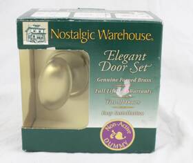 A283 Nostalgic Warehouse 640697032344 Dummy Set Satin Nickel Rose Elegant Door 703234 New