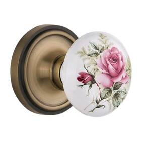 Nostalgic Warehouse 640697109763 710976 Single Dummy Antique Brass Classic Rosette With Rose