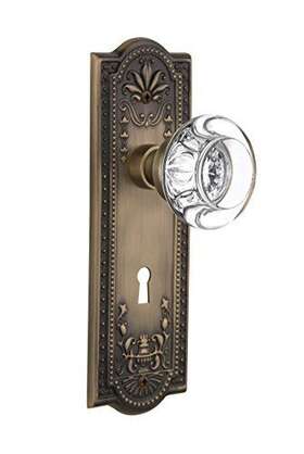 Nostalgic Warehouse 640697123646 712364 Single Dummy Antique Brass Meadows Plate With Ke