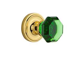 Nostalgic Warehouse 640697231365 723136 Classic Rosette Double Dummy Waldorf Emerald Door