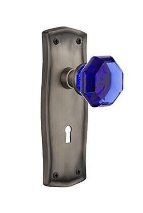 Nostalgic Warehouse 640697258768 725876 Prairie Plate With Keyhole Privacy Waldorf Cobalt