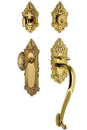 Nostalgic Warehouse 640697279596 727959 Victorian S Grip Entry Set Backset - 2.75 Inch Lifet